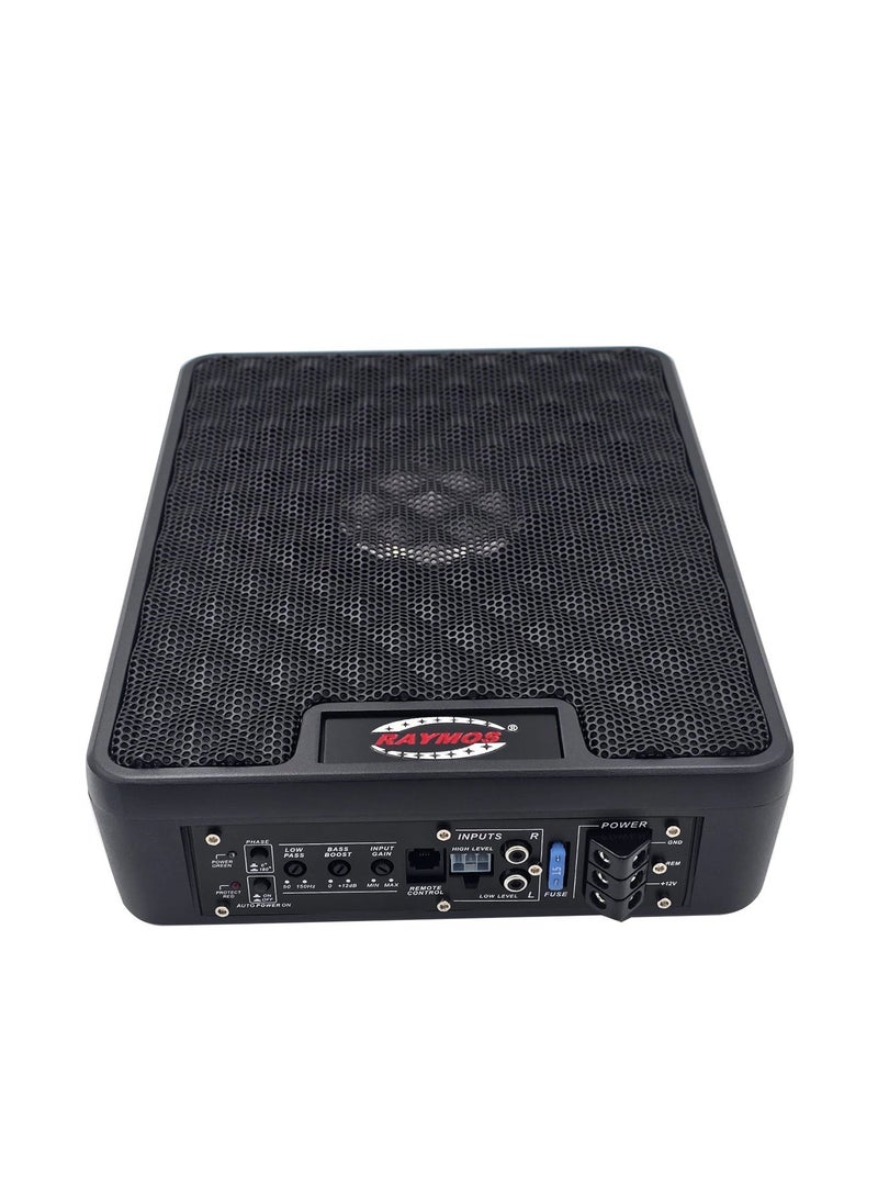 Raymos RSA-8200 8 Inch Class D Active Under-Seat Car Subwoofer | 150W RMS Power, 2000W Max Power - Image 2