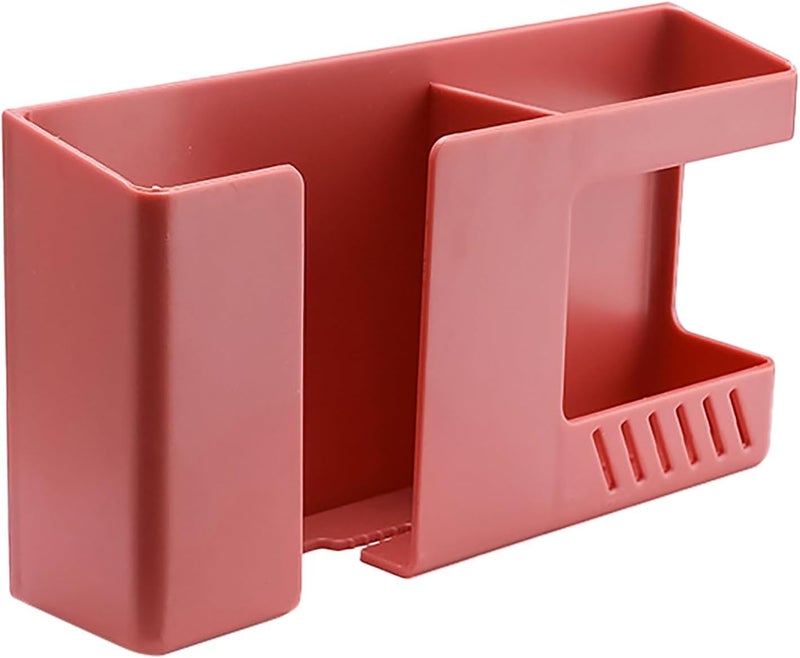 Wall Mounted Remote Control Holder Wall Charger Holder Portable Multi Purpose Organizer for Bedroom Bathroom Office Random Color - Image 1
