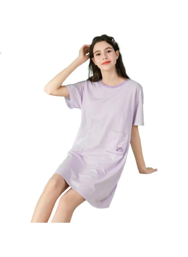 Fenton Women'S Cotton Sleep Dress Summer With Cup Bra Home Wear Pajamas - Image 3