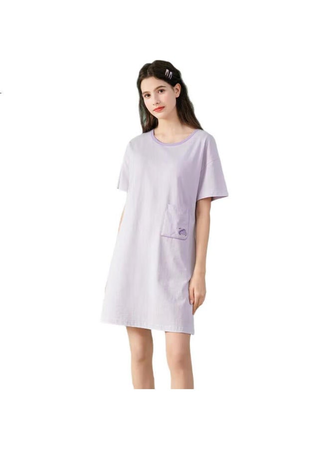 Fenton Women'S Cotton Sleep Dress Summer With Cup Bra Home Wear Pajamas - Image 1