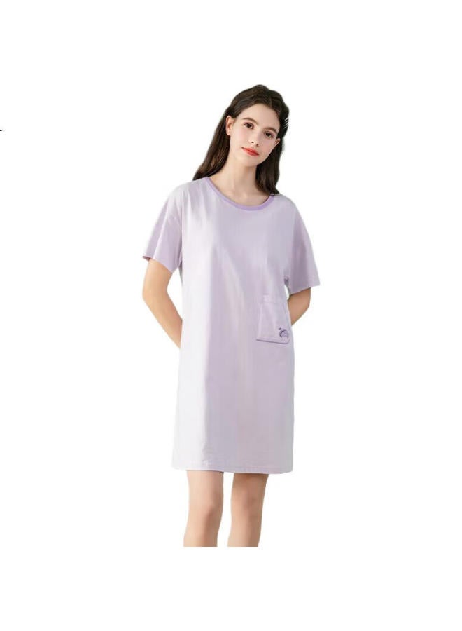 Fenton Women'S Cotton Sleep Dress Summer With Cup Bra Home Wear Pajamas - Image 2