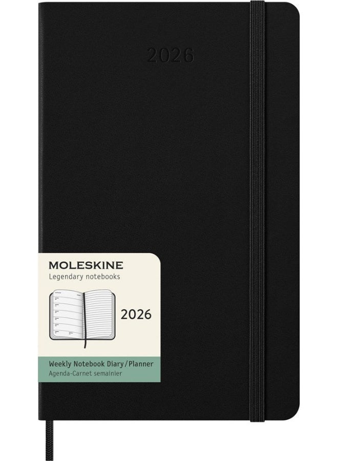 Moleskine: 12M Weekly Notebook Large Black Hard