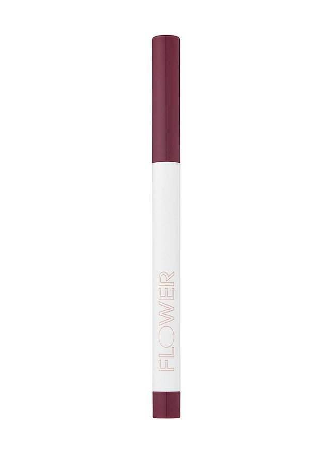 FLOWER BEAUTY By Drew Barrymore Scribble Stick Lip Liner + Eyeliner - Smooth Application + Blendable - 2-in-1 Lip + Eye Liner (Plumsicle) - Image 2