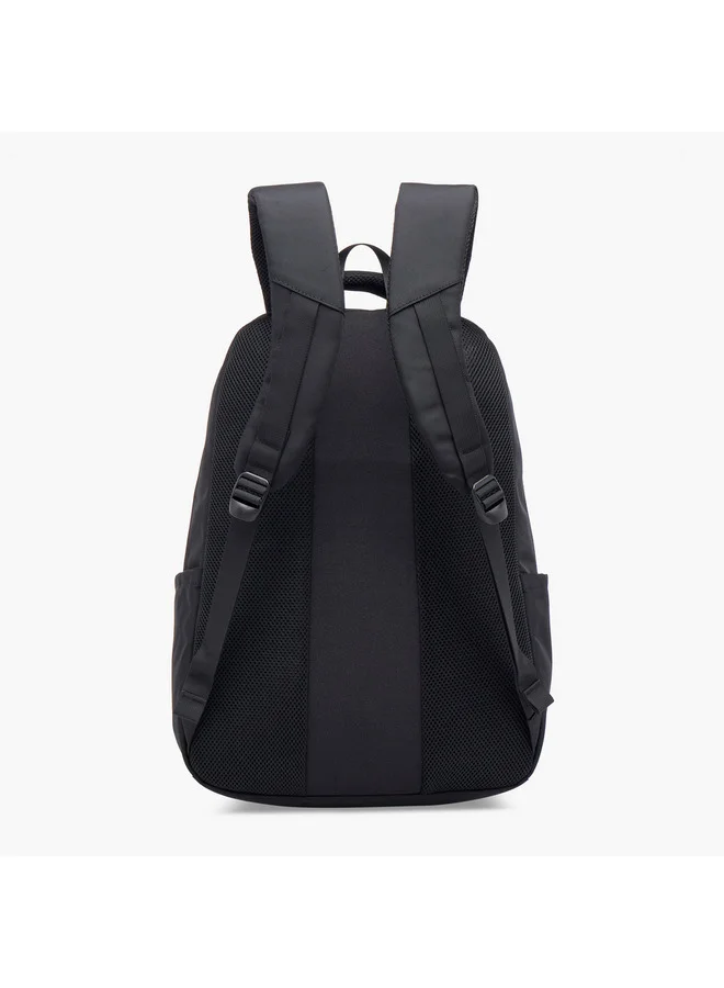 Kappa BLACK Unisex Logo Applique Backpack with Adjustable Straps and Zip Closure - 19x32x48 cm  | Best Price UAE
