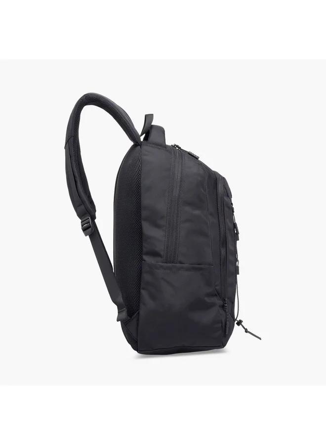 Kappa BLACK Unisex Logo Applique Backpack with Adjustable Straps and Zip Closure - 19x32x48 cm  | Best Price UAE