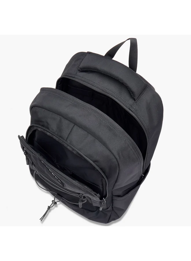 Kappa BLACK Unisex Logo Applique Backpack with Adjustable Straps and Zip Closure - 19x32x48 cm  | Best Price UAE