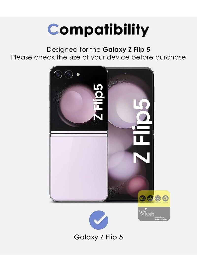 Wtech - Samsung Galaxy Z Flip5 5G 2023 Front And Back Screen Protector Transparent Film - Clear - Image 1