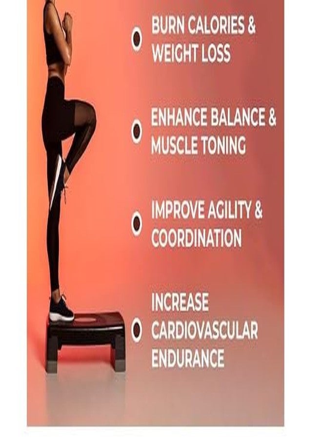 Simcox Aerobics Stepper Adjustable Home Gym Exercise Fitness stepper Adjustable Height, Supports up to 215kg, Perfect & Portable, Ideal for Cardio, Strength Training & Pilates(Blue) - Image 4