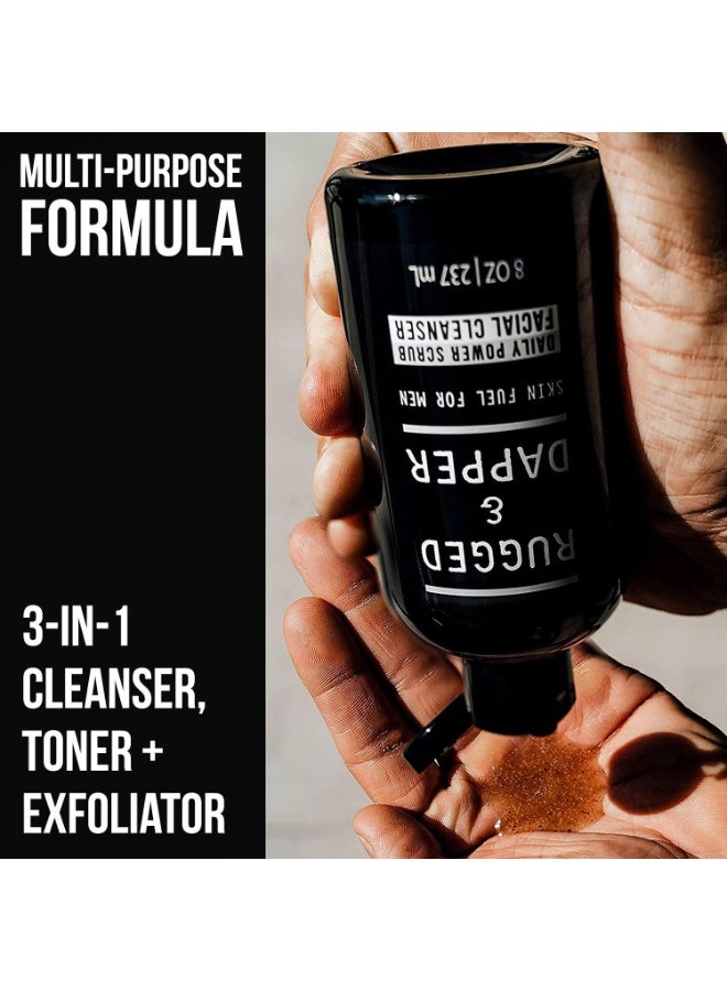 RUGGED & DAPPER - Daily Mens Face Wash + Scrub - 5 Month Supply - Deep Exfoliating Cleanser - Prevents Breakouts - Acne Face Wash Men's - USA Made with Natural Ingredients - Image 2