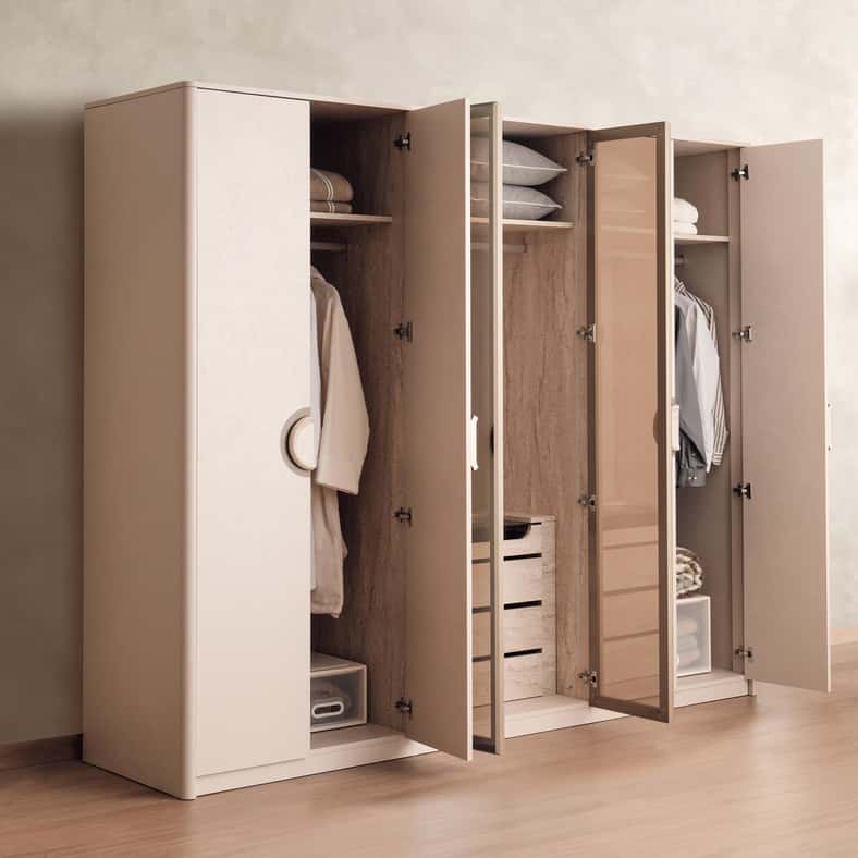 Pan Home DREW 6 DOOR WARDROBE - CREAM - Image 2