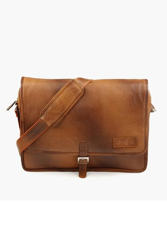 Tortoise شنطة لابتوب جلد مع إبزيم غلق