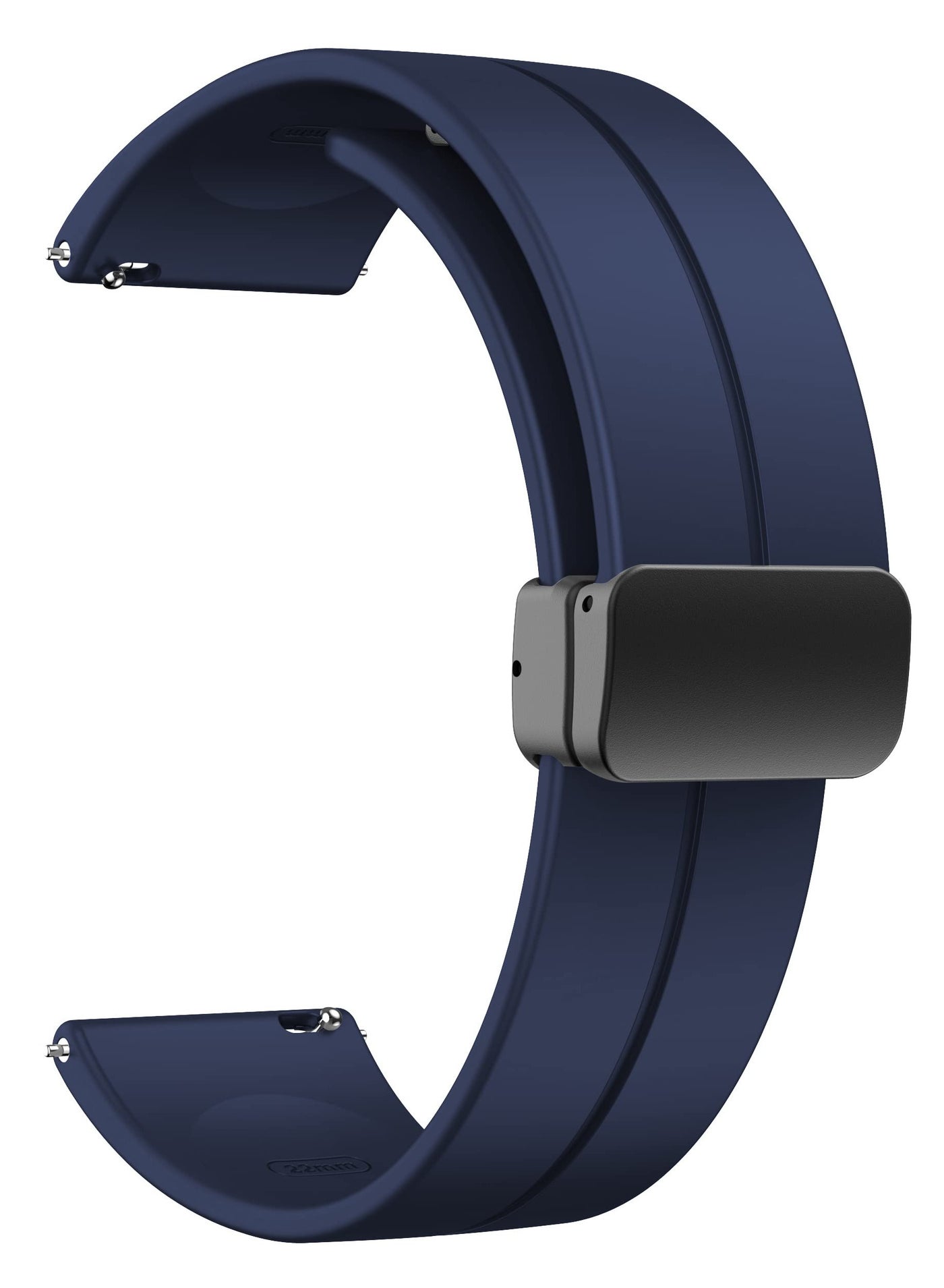O Ozone Silicone Watch Band Compatible with CMF by Nothing Watch Pro / Watch Pro 2 / Watch 3 Pro, Magnetic Folding Buckle Soft Silicone Sport Replacement Watch Straps for Men Women - Dark Blue