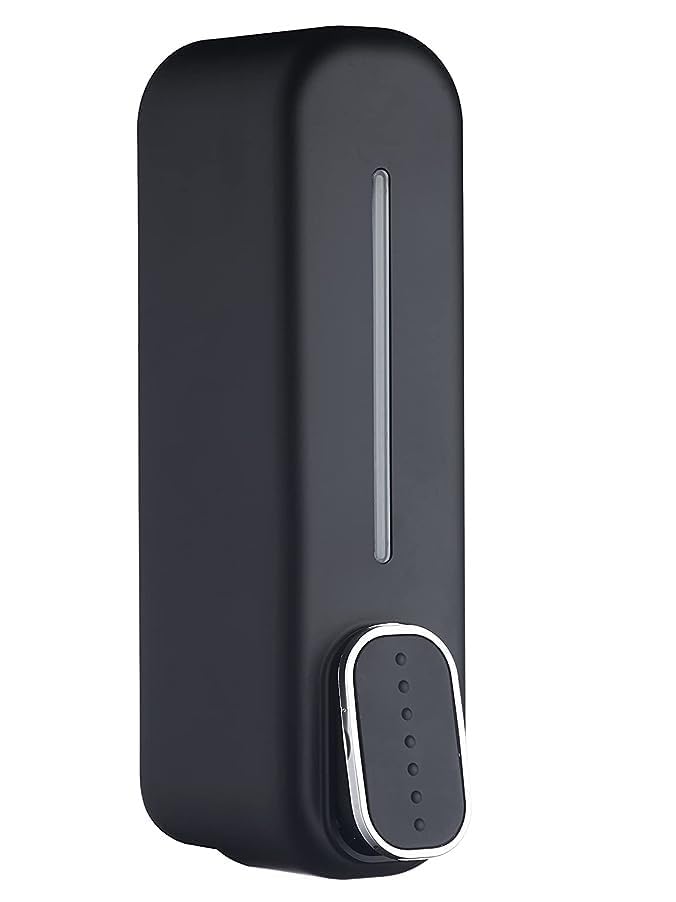 SB SMART BATH ABS Heavy Duty Wall Mount Liquid Black Soap Dispenser 350 ml Gel, Lotion, Foam, Conditioner, Soap, Shampoo Dispenser (Pack of 1) - Image 1