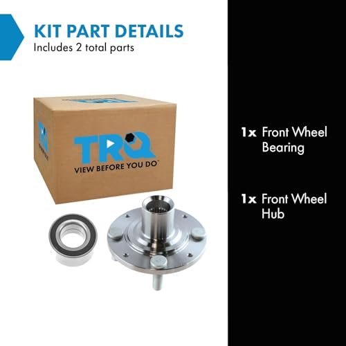 TRQ 2 Piece Front Wheel Bearing Hub Kit Set Compatible with 19922000 Honda Civic 19931997 Civic del Sol - Image 3