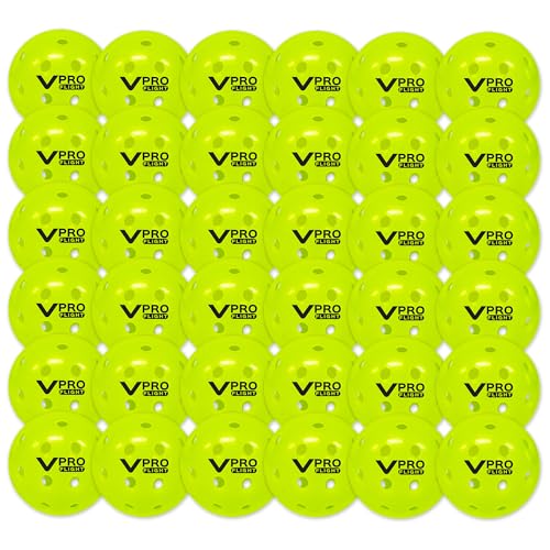 Vulcan VPRO Flight Outdoor Pickleball Official Ball of The PPA Tour HiVis Yellow 36Pack - Image 1
