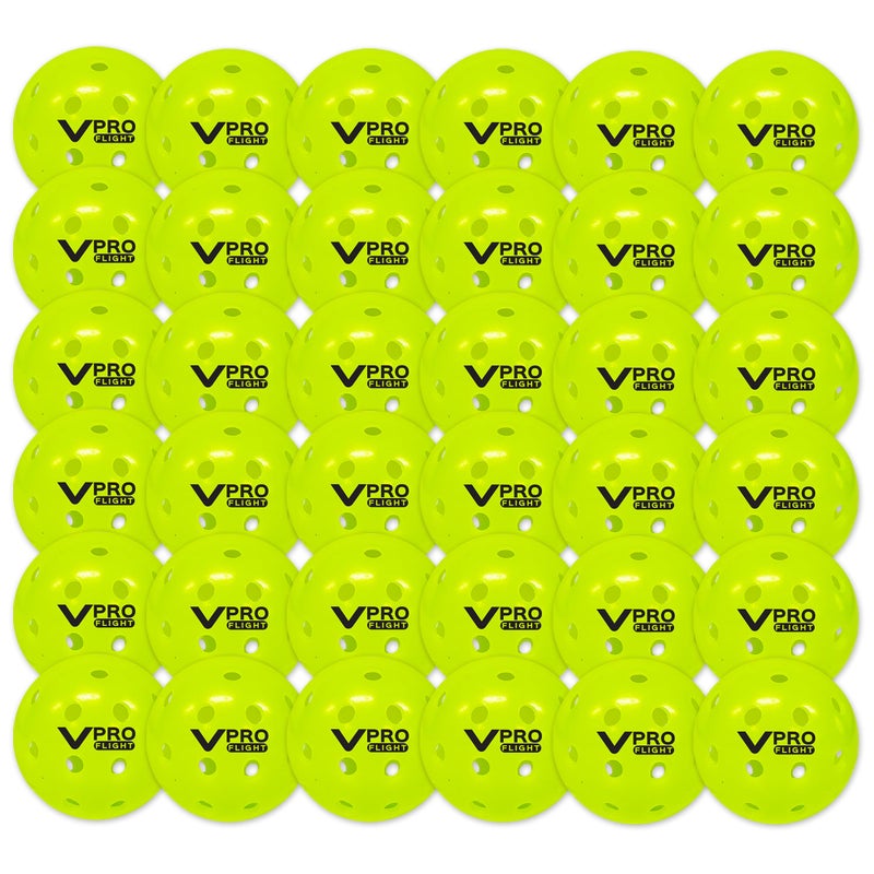 Vulcan VPRO Flight Outdoor Pickleball Official Ball of The PPA Tour HiVis Yellow 36Pack - Image 2