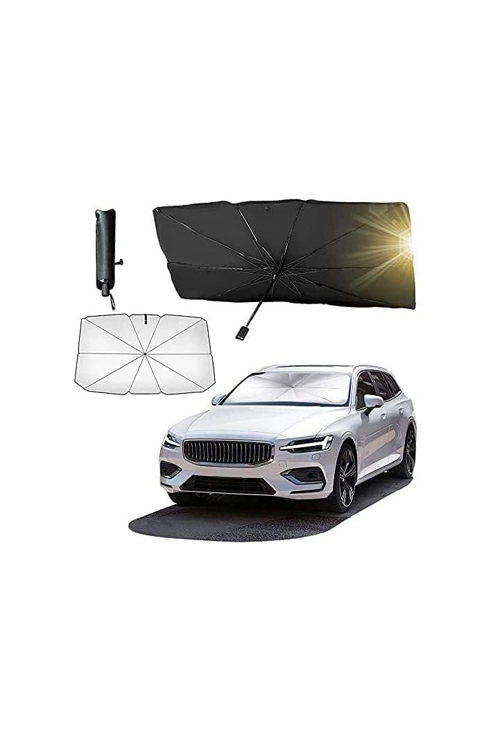 AMM Car Windshield Sun Shade UV Rays Car Umbrella Sun Shade Cover Foldable Reflector Umbrella Sunshade for Cars Fits Most SUVS - Image 1