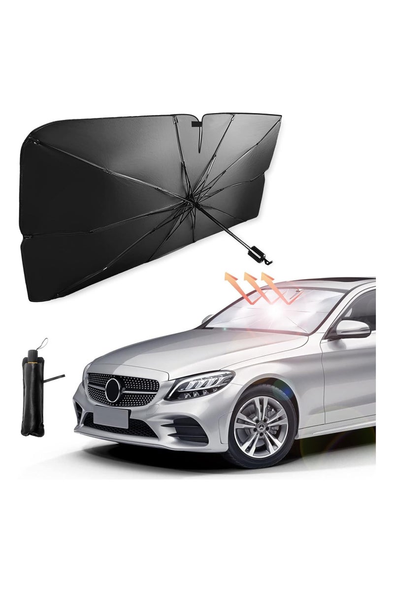 AMM Car Windshield Sun Shade UV Rays Car Umbrella Sun Shade Cover Foldable Reflector Umbrella Sunshade for Cars Fits Most SUVS - Image 2