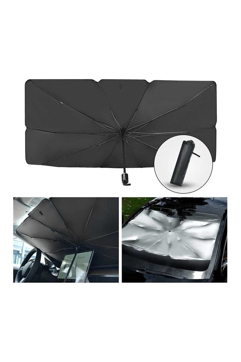 AMM Car Windshield Sun Shade UV Rays Car Umbrella Sun Shade Cover Foldable Reflector Umbrella Sunshade for Cars Fits Most SUVS - Image 5
