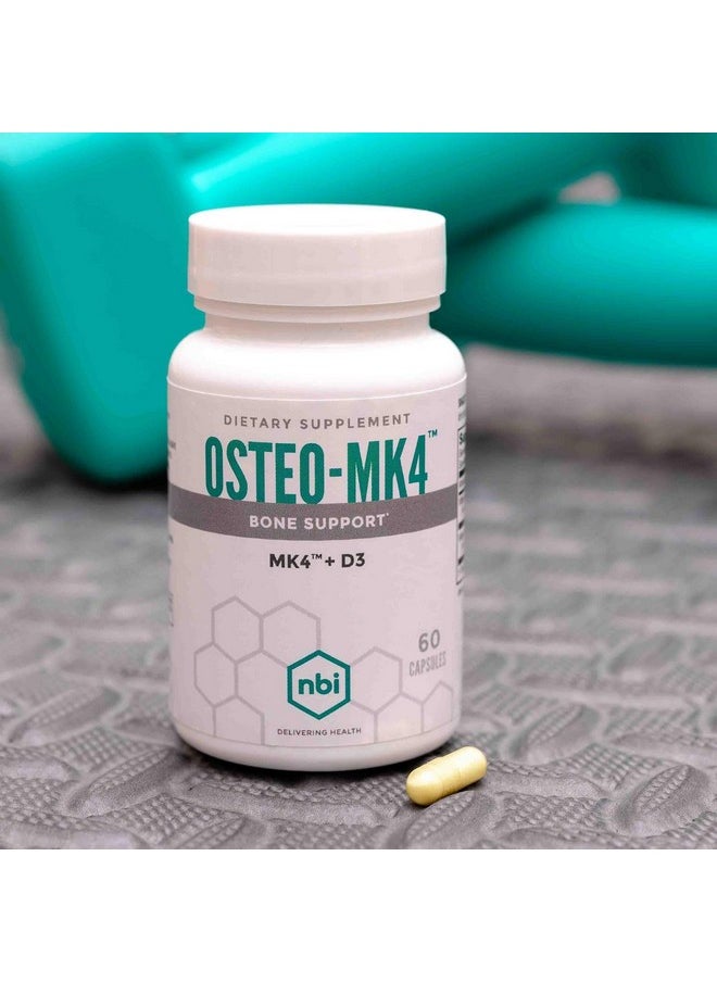 NBI Osteo-MK4 Bone Support | Vitamin D & K Complex | 45mg Vitamin K2 (MK4) for Strong Bone Health & Function | 60ct Veggie Capsules