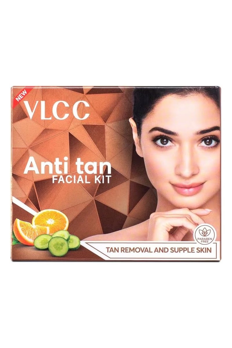 VLCC Natural Sciences Anti Tan Facial Kit – Skin Brightening & Tan Removal Treatment for All Skin Types | Herbal Ingredients, 6-Step Routine | Removes Sun Tan & Dark Spots - Image 1