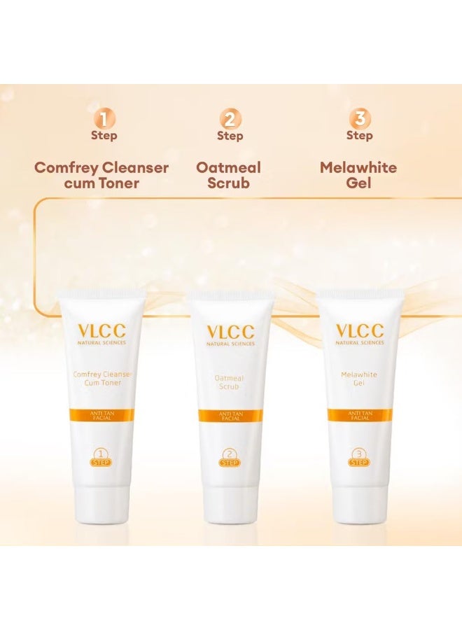 VLCC Natural Sciences Anti Tan Facial Kit – Skin Brightening & Tan Removal Treatment for All Skin Types | Herbal Ingredients, 6-Step Routine | Removes Sun Tan & Dark Spots - Image 5