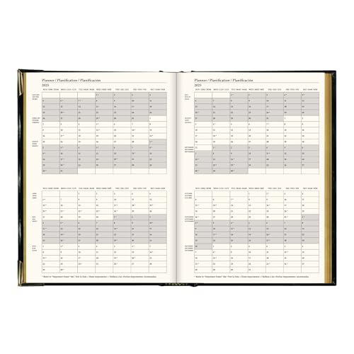 Brownline® 2025 Executive Weekly Planner, Appointment Book, 12 Months, January to December, Sewn Binding, 10.75" x 7.75", Black, Trilingual (CBE512-25) - Image 4