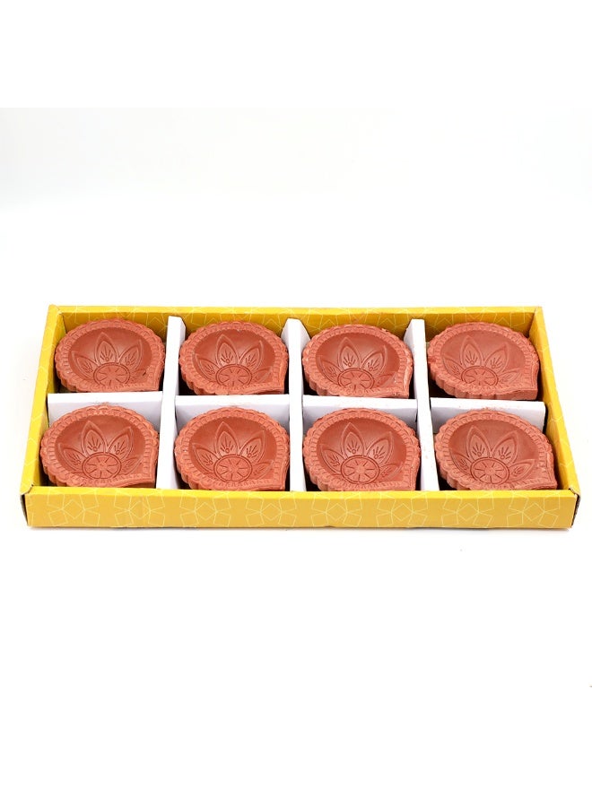 Madhoor Plain Mitti Deepak Diya Set of 8 Pcs - Image 2