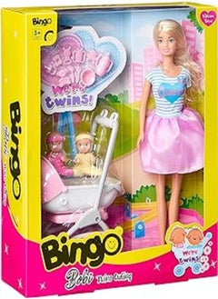 Bingo Bingo Bobi Twins Outing-pink skirt 