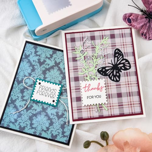 CYFUN DESIGN 2 Pcs Stamp Punch, 1 inch Square Stamp Punches & 1.5 Large Squares Postage Stamps Punches, Square Puncher, Stamps Cutter, Stamphole Puncher, 1 inch Squares Punch for Paper Crafts DIY Scrapbooking - Image 5
