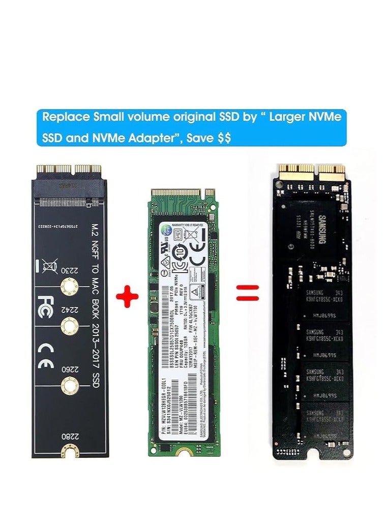 M.2 NVMe SSD to 12+16Pin Upgrade Adapter for MacBook Air (2013-2017 Year) A1465 A1466 and Mac Pro - Image 4