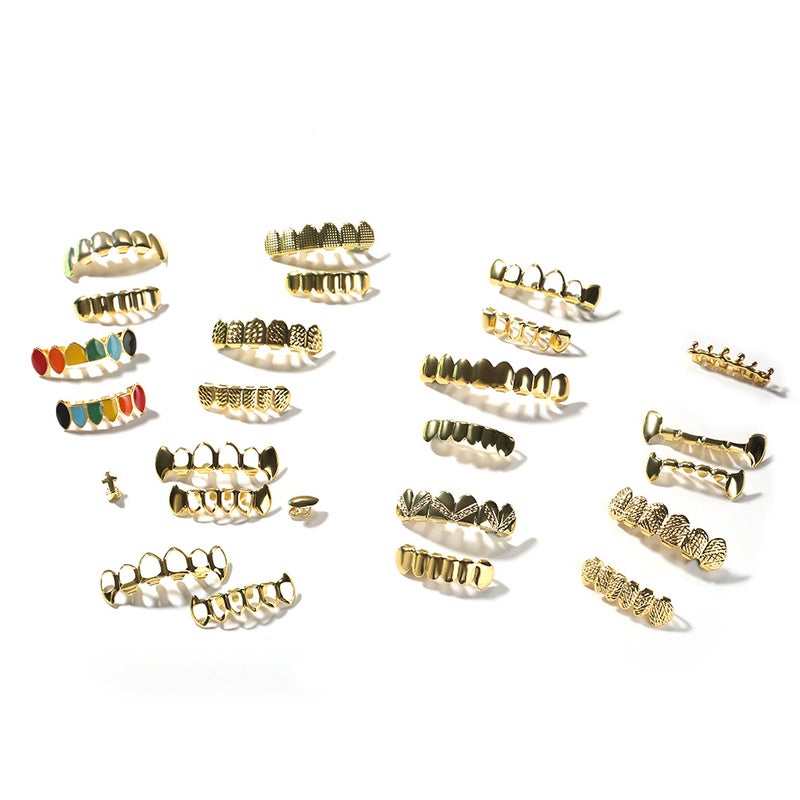 Selling Gold Braces Hiphop Real Gold Electroplated Glossy Braces Hip-Hop Jewelry Teethgrills - Image 5