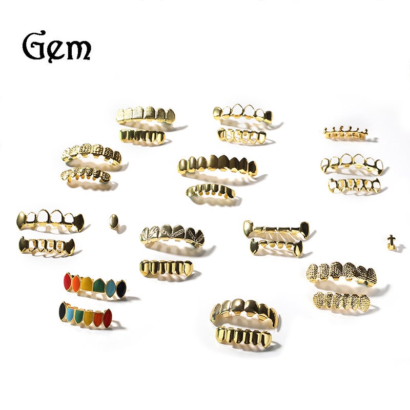 Selling Gold Braces Hiphop Real Gold Electroplated Glossy Braces Hip-Hop Jewelry Teethgrills - Image 2