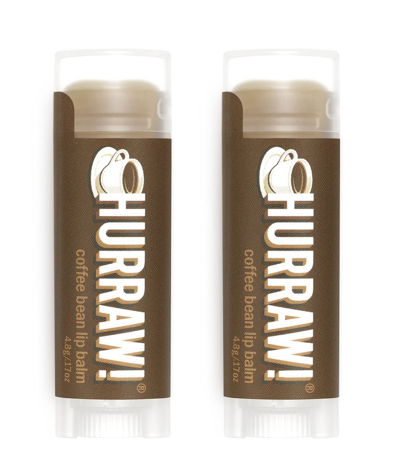 Hurraw! Coffee Bean Lip Balm, 3 Pack: Organic, Certified Vegan, Cruelty and Gluten Free. Non-GMO, 100% Natural Ingredients. Bee, Shea, Soy and Palm Free. Made in USA - Image 1