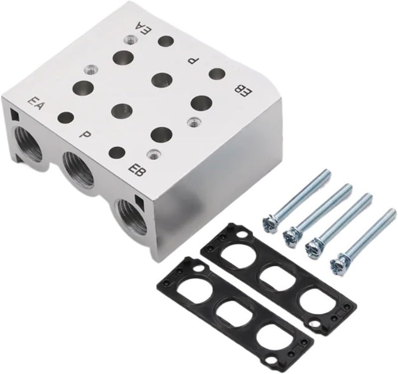 صمامات كهرومغناطيسية من نوع Manifold SS5Y5 SY3120 SY5120 SY7120 لنظام تصريف الهواء بقاعدة هوائية، مزودة بواشرات (3F، SY7120) - Image 1
