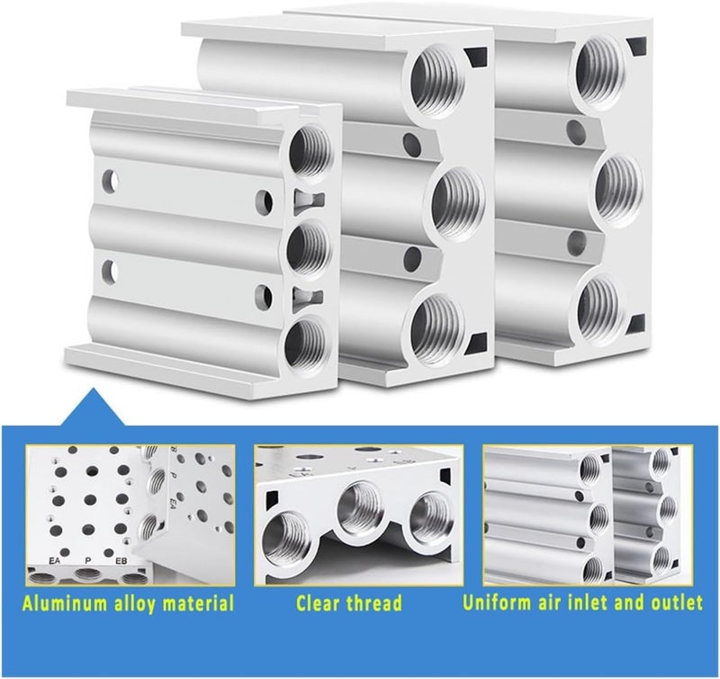 صمامات كهرومغناطيسية من نوع Manifold SS5Y5 SY3120 SY5120 SY7120 لنظام تصريف الهواء بقاعدة هوائية، مزودة بواشرات (3F، SY7120) - Image 2