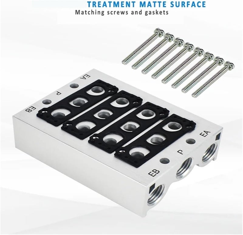 صمامات كهرومغناطيسية من نوع Manifold SS5Y5 SY3120 SY5120 SY7120 لنظام تصريف الهواء بقاعدة هوائية، مزودة بواشرات (3F، SY7120) - Image 4