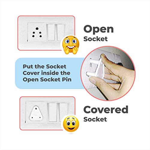BabySafeHouse Electrical Socket Cover Guards for Child Proofing Outlet Plug Protector for Baby Safety (Pack of 10) - Image 5