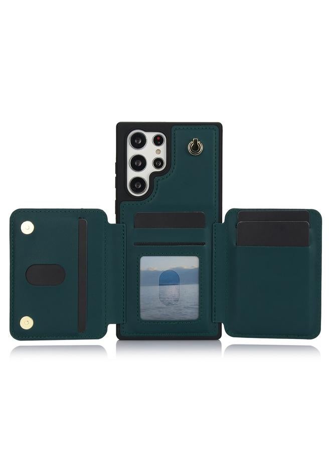 اس-توب جراب لهاتف Samsung Galaxy S23 Ultra 5G YM006 جراب هاتف بسحاب وحقيبة بطاقات مع حبل مزدوج - Image 4