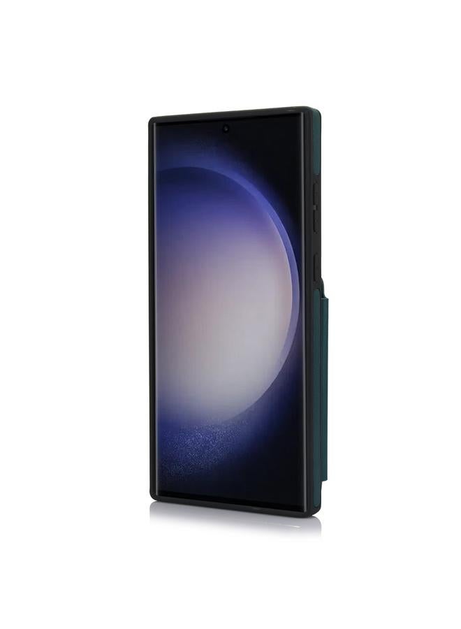 اس-توب جراب لهاتف Samsung Galaxy S23 Ultra 5G YM006 جراب هاتف بسحاب وحقيبة بطاقات مع حبل مزدوج - Image 3