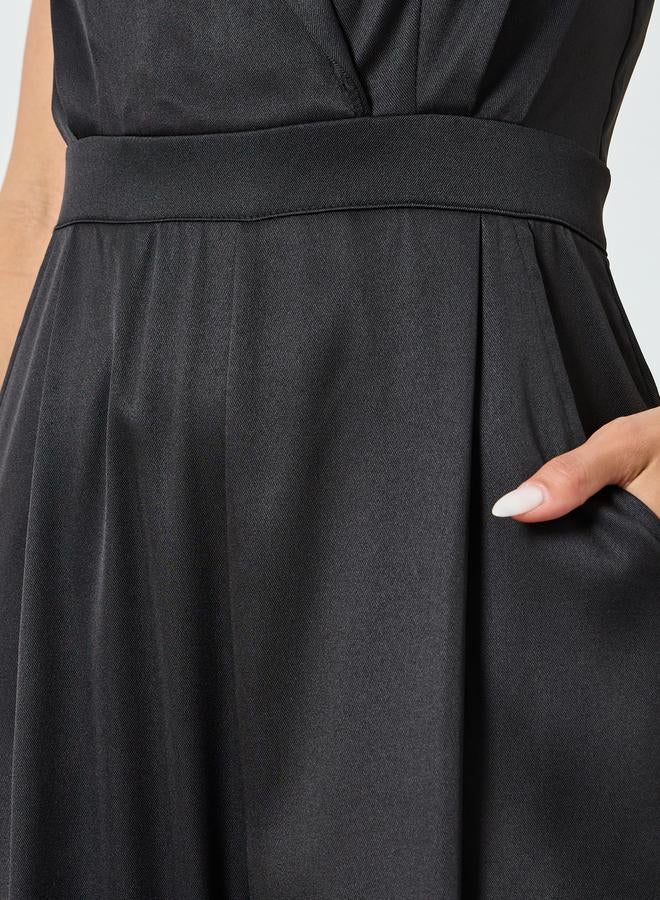 Styli Black Sleeveless Wide Leg Jumpsuit - Image 4