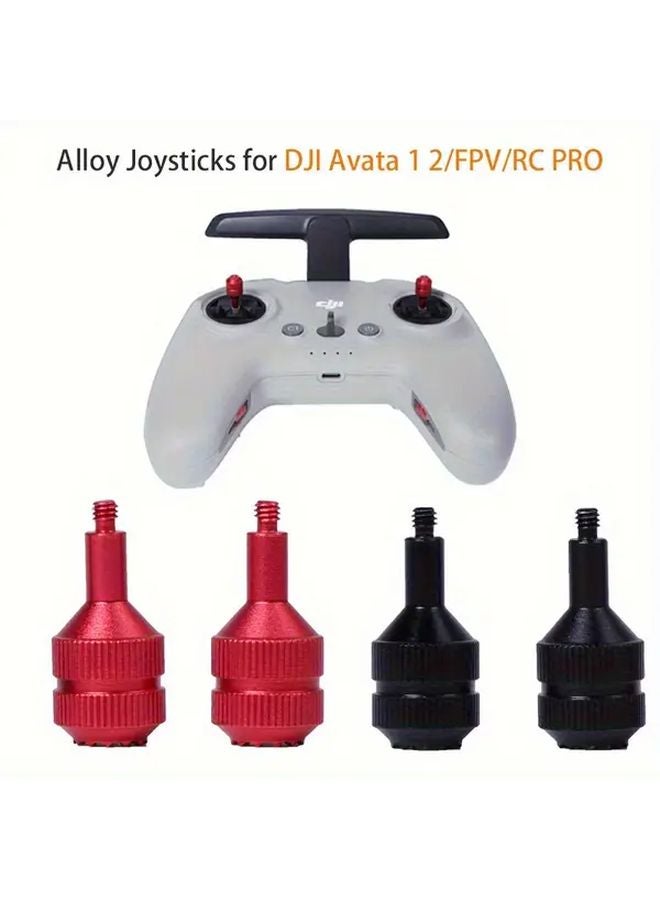 عصا تحكم سوداء من سبائك الألومنيوم لطائرة DJI Avata 2 وتحكم FPV RC PRO الإضافات - Image 2