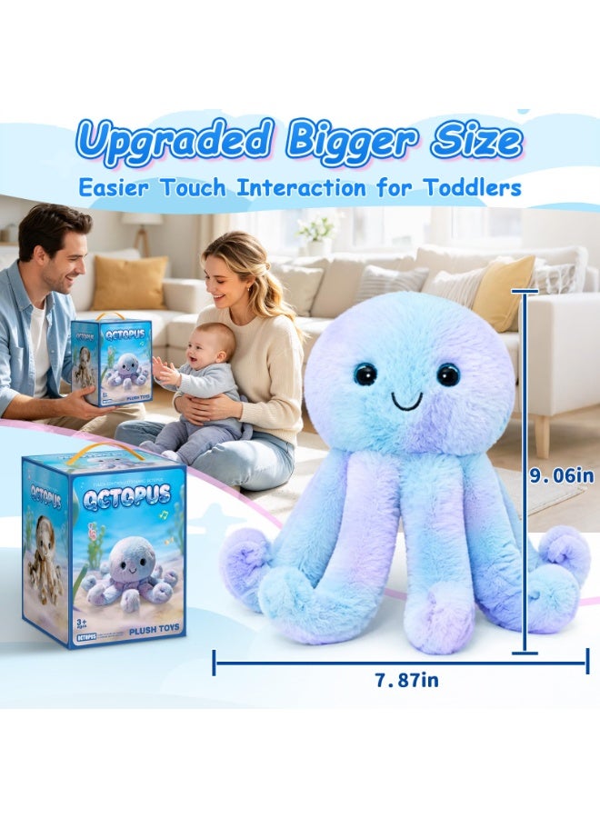 Walking Plush Toy Octopus, Touch-Controlled Dynamic Octopus Doll with Recording & Music, Soft Plush Toy for  Boys Girls, Interactive Toy - Image 2