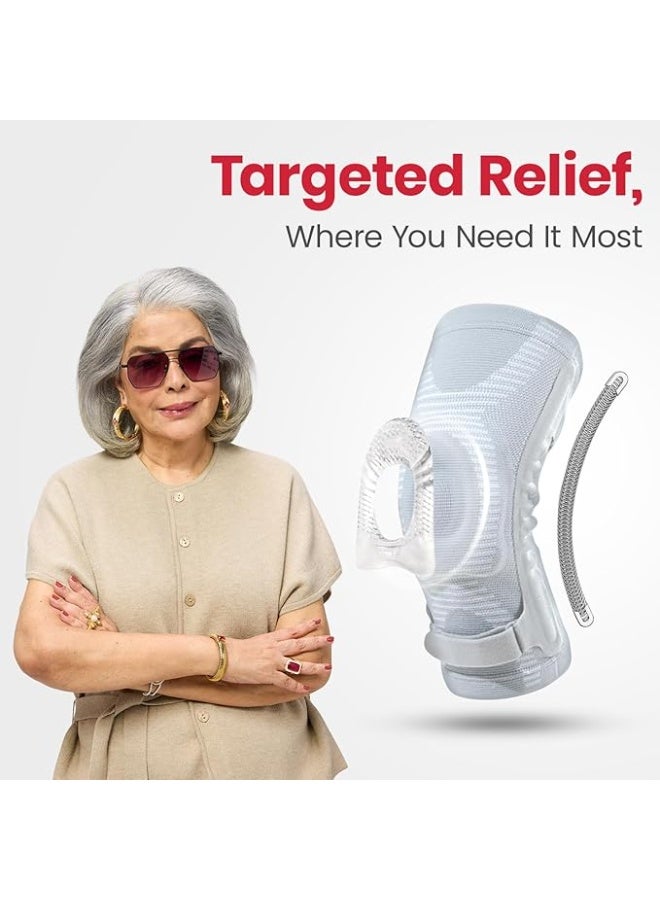 AGEasy Antara Hinged Knee Braces for Osteoarthritis | Knee Brace for Men & Women | Knee Caps for Pain Relief | Breathable Knee Brace with Side Hinges | Knee Support for Joint Pain & Injury Recovery - Image 4
