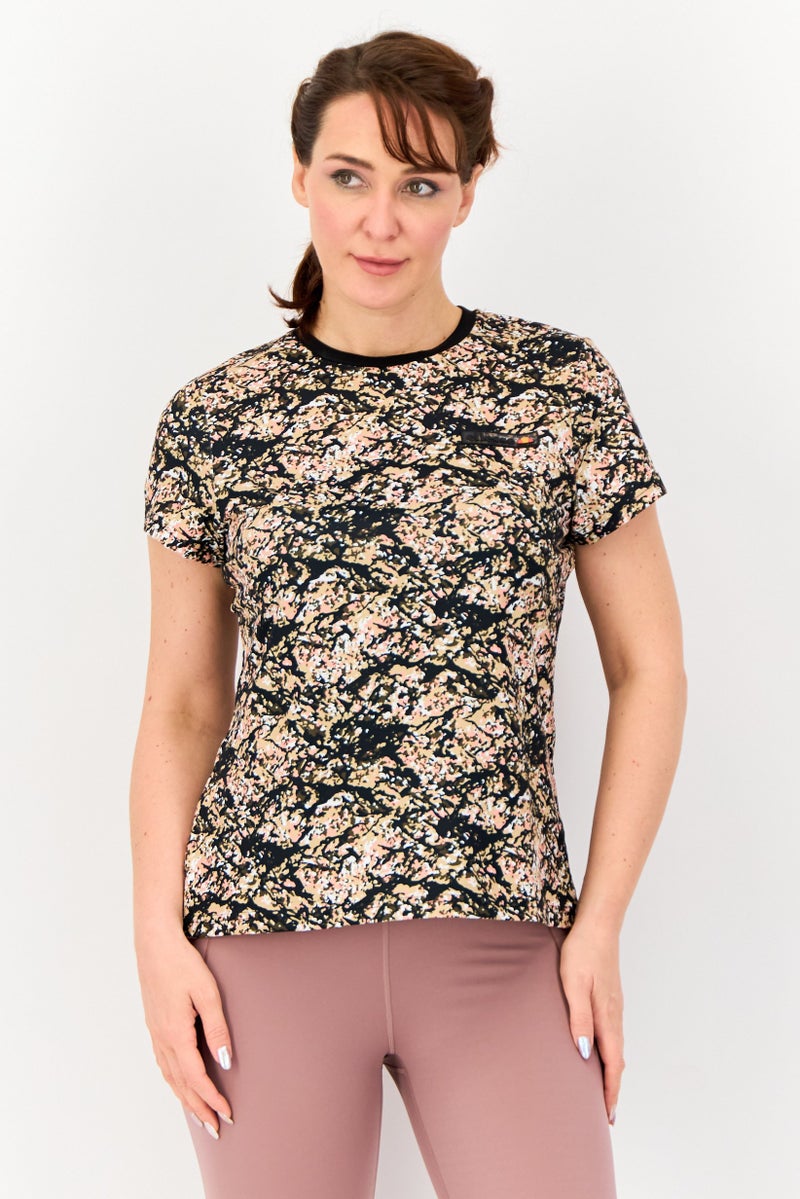 Ellesse Women Sportswear Fit Short Sleeves Training Camo T-shirt, Multicolor - Image 1