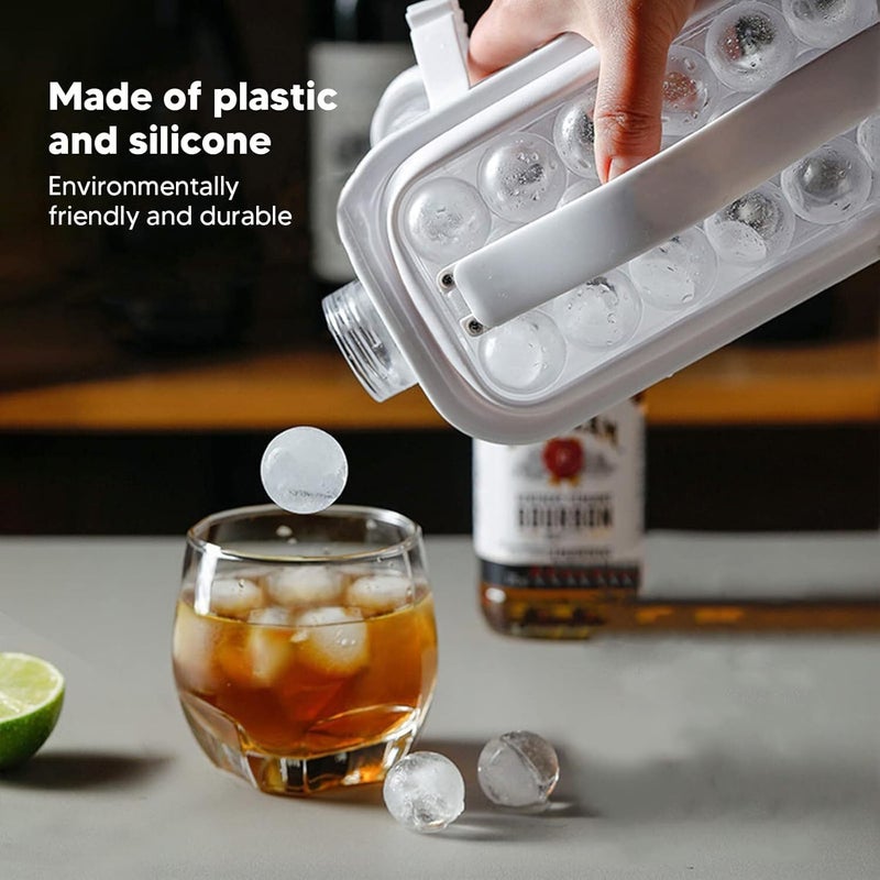 PARYAVARAN Portable Ice Making Bottle Foldable Environmentally Friendly Ice Ball Maker with Sealing Cover 2 in 1 Portable ice Shaker for Freezer ice Ball Maker with 17 Grids Flat Silicone Reusable - Image 2