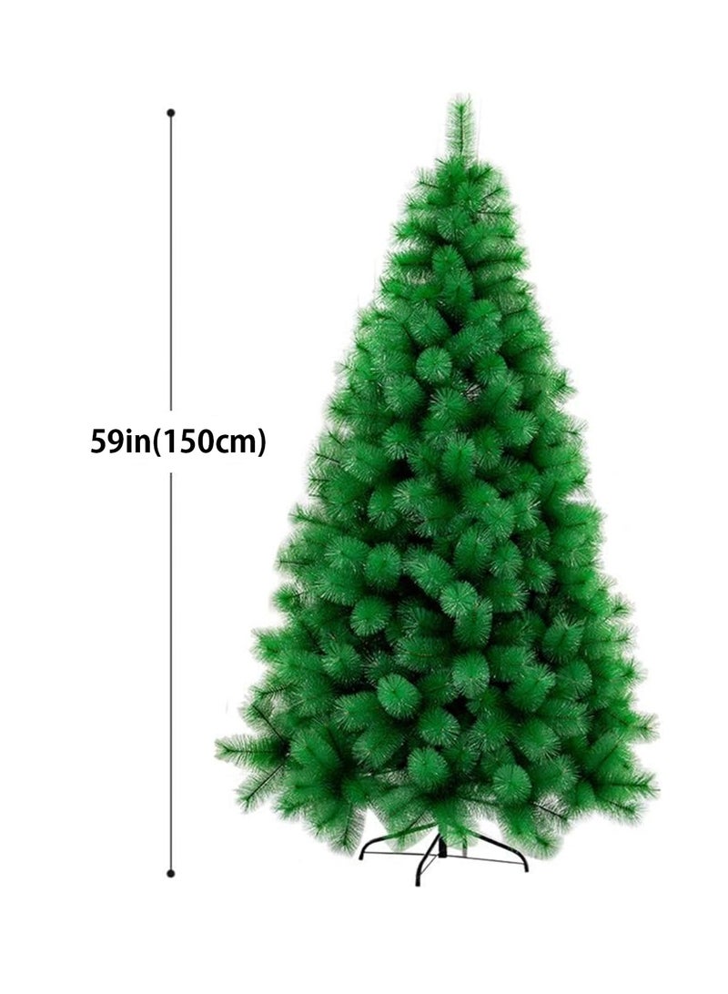 لوبيتيز 150cm شجرة عيد الميلاد الاصطناعية عالية مختلطة مع الصنوبر والسرو البلاستيكية + مادة البولي بروبيلين + مادة الحديد ، وتشفير شجرة عيد الميلاد ، الطبيعية واقعية الفروع الكلاسيكية ، ومناسبة في الأماكن المغلقة في الهواء الطلق المدارس ومراكز التسوق عطلة عيد الميلاد الديكور - Image 3