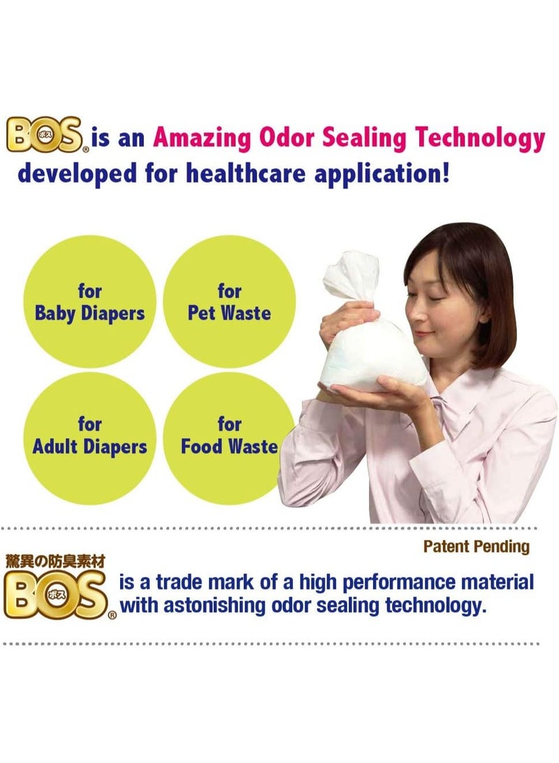 BOS أكياس قمامة صغيرة للمنزل والطعام [الحجم S، اللون أبيض] (عبوة من 2) - Image 1
