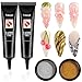 Fcozpjk 3D Sculpting Gel for Nail Art, 2PCS 10g Clear 3D Gel Liner Polish Carving Modeling Gels for Nail Design, 5D Embossed Candy Gels with Gold Silver Chrome Powder Kit - Image 2