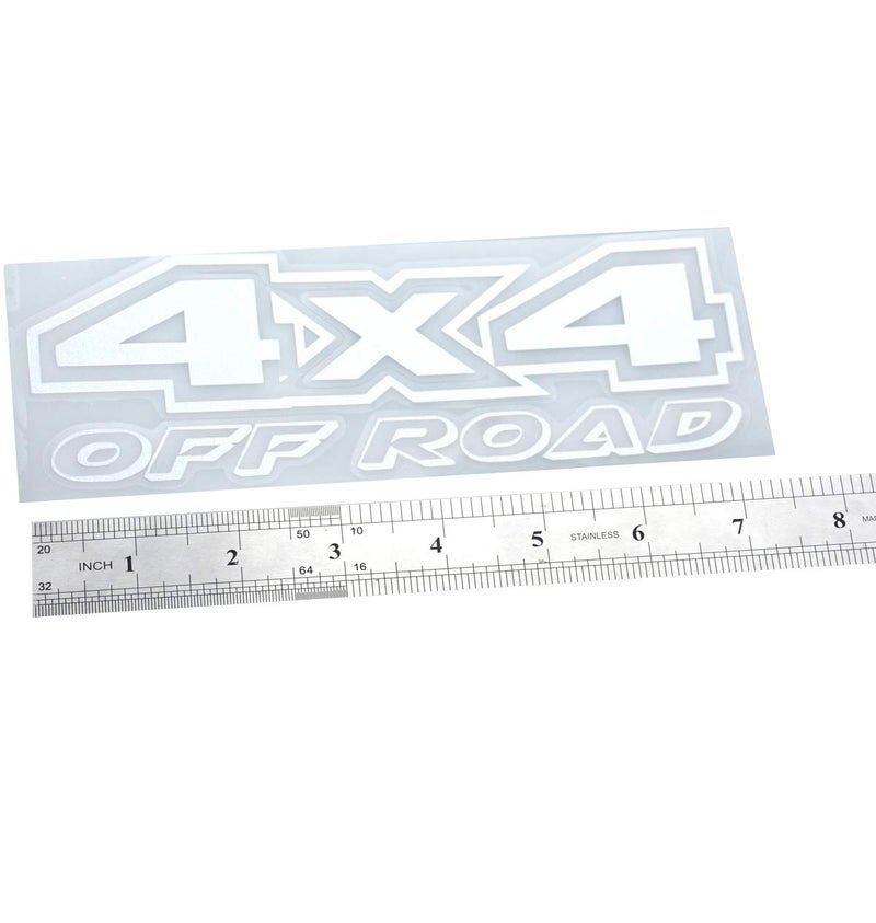 EmbRoom 2pcs 4x4 Offroad Decals, Brushed Print Effect Black Vinyl Replacement Stickers for F150 GMC Sierra Chevy 1500 2500 Chevrolet Silverado (White) - Image 3